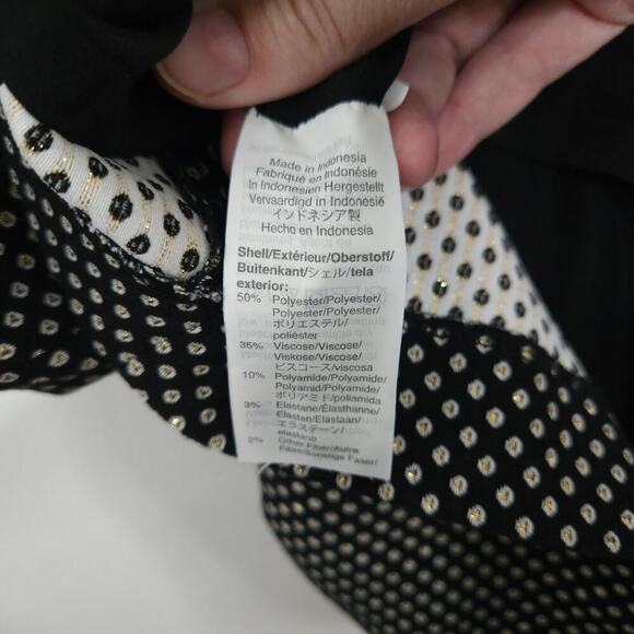 J.Crew Short-Sleeve Mock Neck Jacquard Dress Knee Length Polka Dot Size 4 Small - Picture 8 of 9